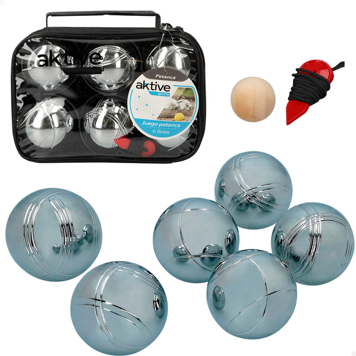 Aktive 54036 Sports Petanque-Spielset mit 6 Bällen, 6 Bälle
