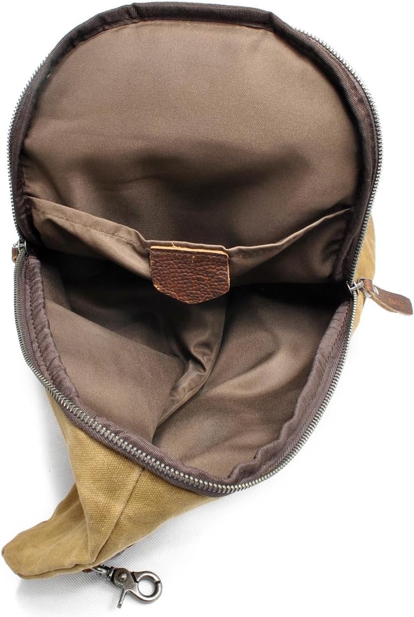 Neuleben Wasserdicht Schulterrucksack aus Canvas Vintage Unisex Herren Klein Sling Rucksack Schulter