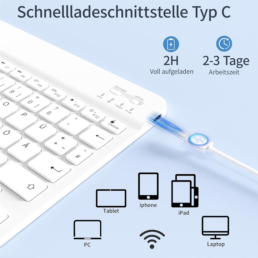 KVTVOU Tastatur Hülle für iPad Air 11 Zoll (2026 2025 2024), iPad Air 5. / 4. Generation (10,9 Zoll