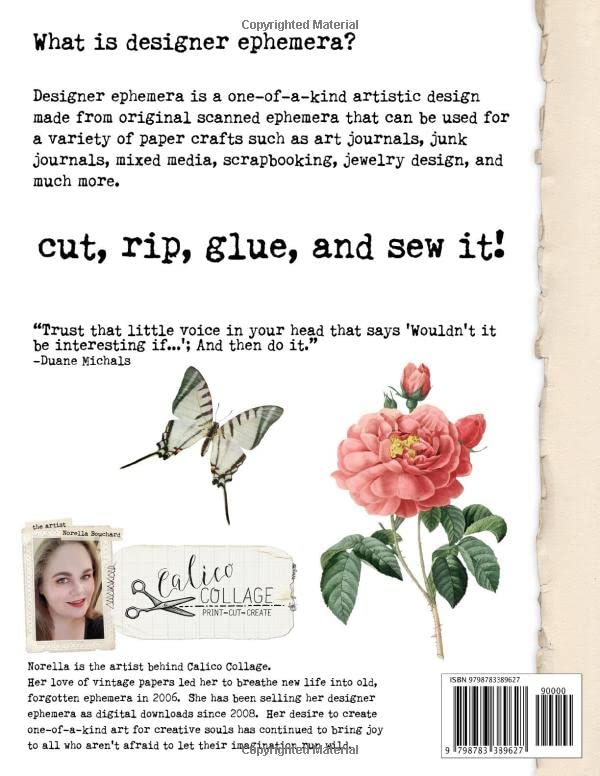 Cut & Create Fairy Garden Designer Ephemera for Junk Journals: Designer Ephemera for Junk Journals,
