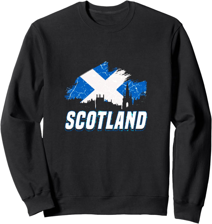 Schottland Flagge Schottisches Wappen Dudelsack Urlaub Land Sweatshirt