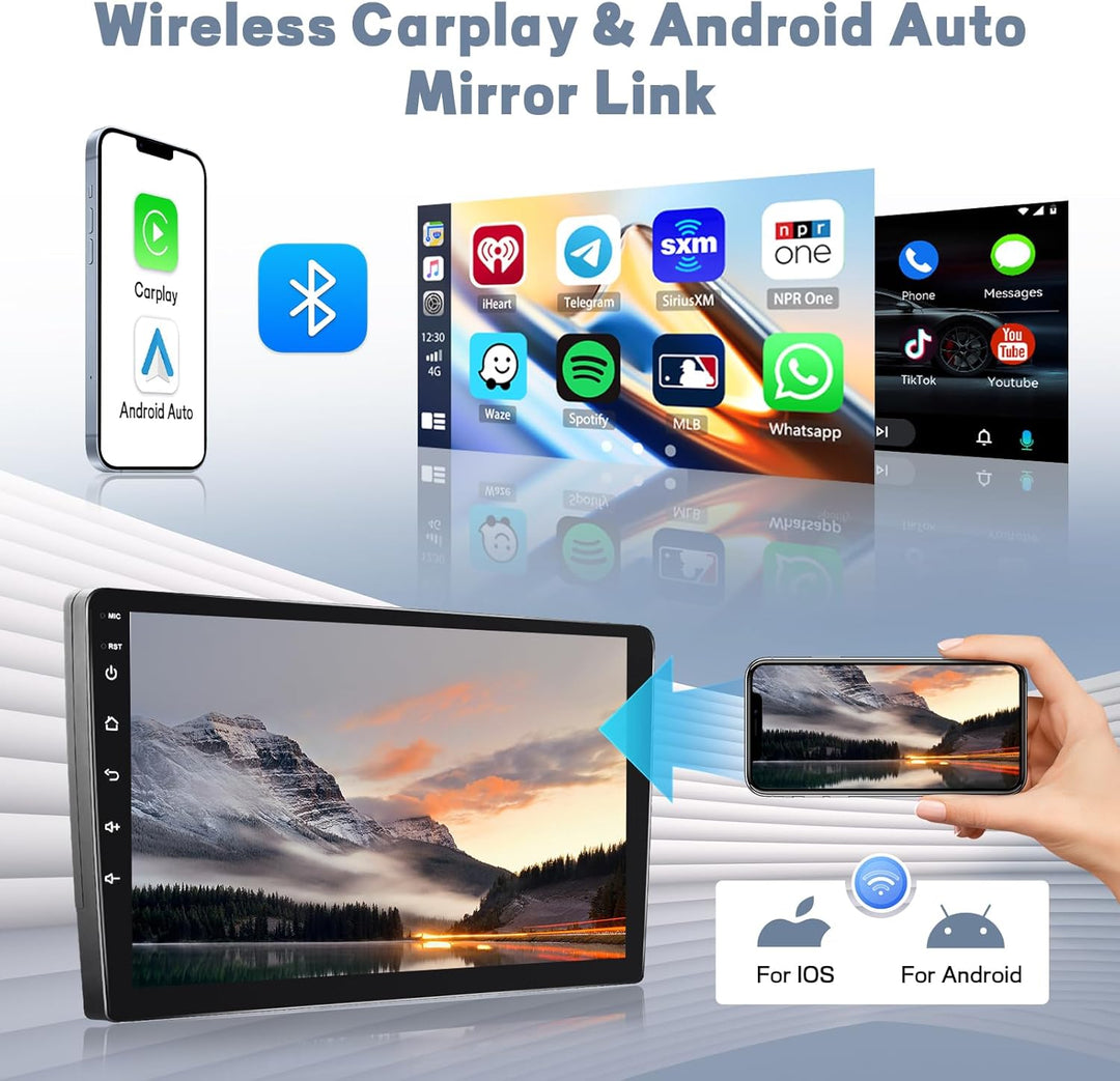 Hikity Qualcomm Snapdragon 8 Core 4+64G Android 15 Autoradio für Toyota Corolla Verso AR10 2004-2009