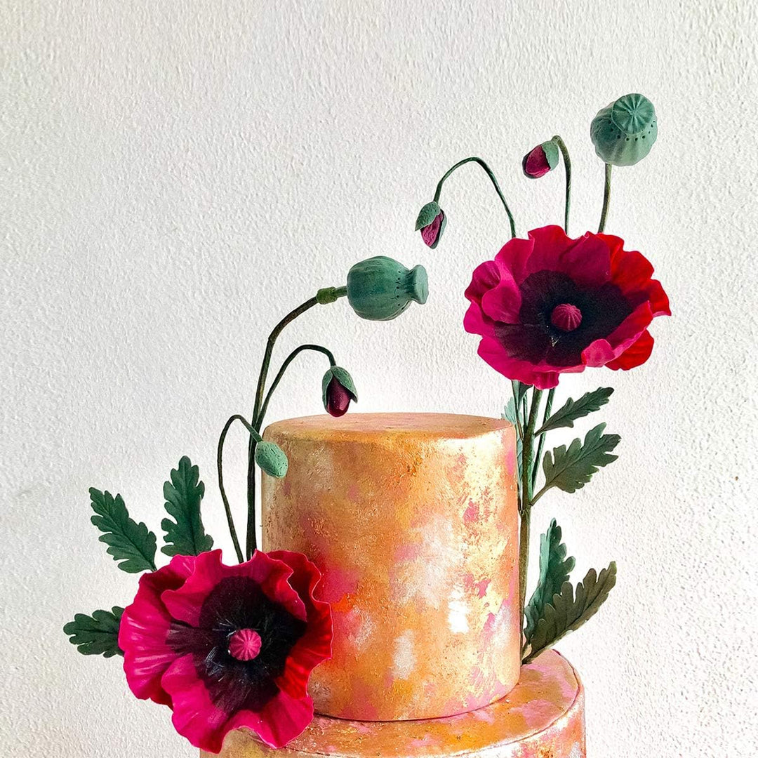 Flower Pro Silikonform für Kuchendekoration und Basteln von Katy Sue – macht 3 Grössen von Mohnblume
