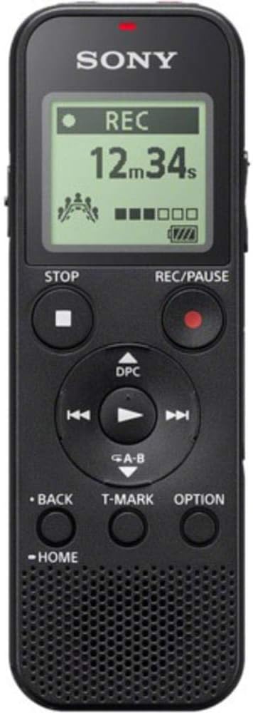 Sony ICD-PX370 Digitaler Mono Voice Recorder mit integriertem USB (Diktiergerät, MP3 Aufnahme, 57 St