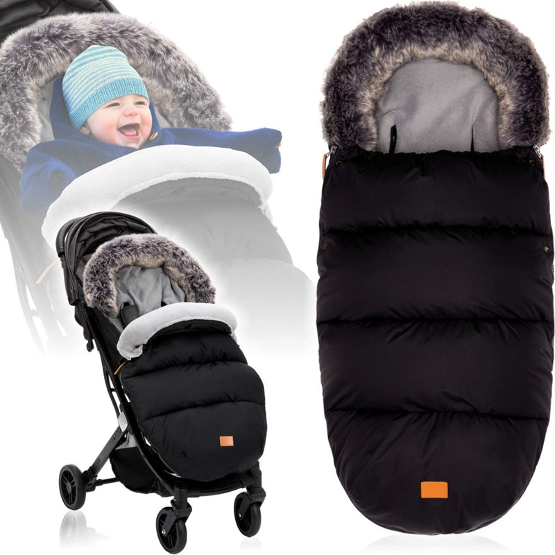 Winterfusssack mit Coralfleece/Fusssack für Kinderwagen/Buggy/Jogger/Atmungsaktiv/Kinderwagenfusssac