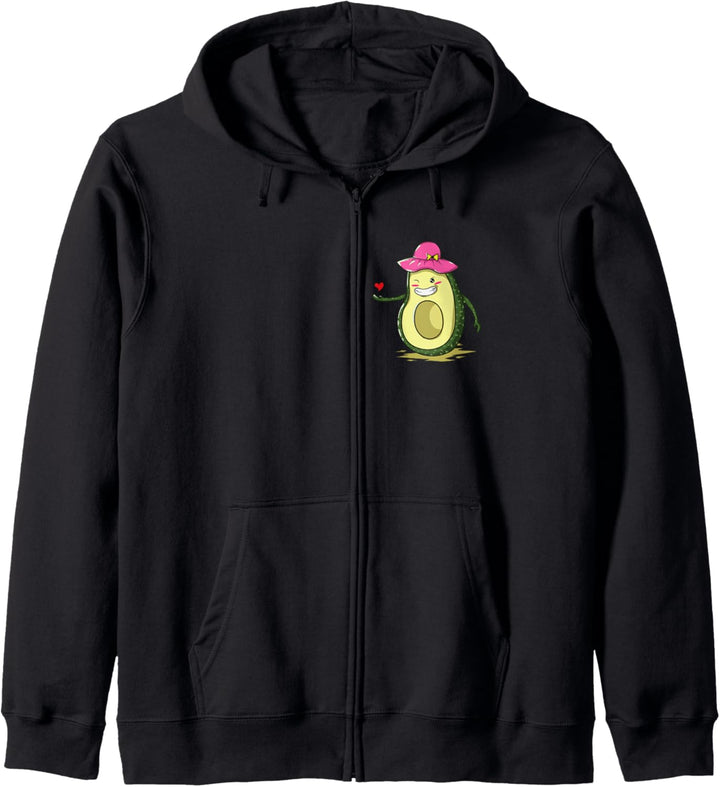 Halb Avocado ohne Kern Paar Look Kapuzenjacke
