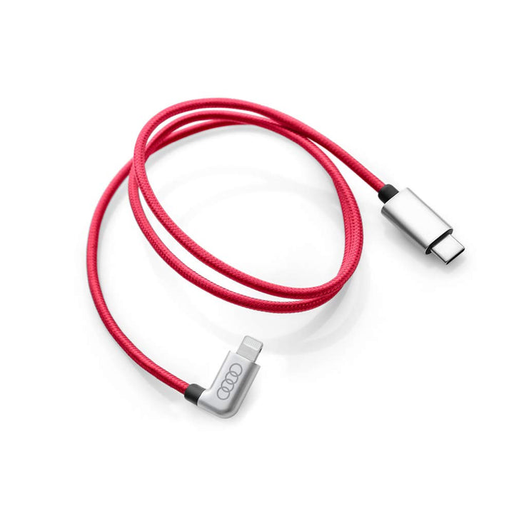 Audi 8S0051435K Ladekabel Kabel Anschlusskabel Verbindungskabel gewinkelt, rot Single, Single