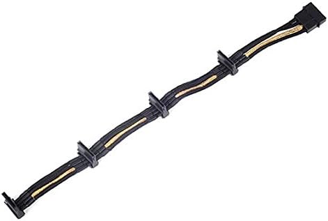 SilverStone SST-PP07-BTSBG - Netzteilverlängerungskabel 30cm Molex auf 4x SATA, schwarz/gold, SST-PP