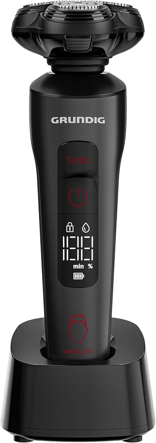 Grundig ProClub MS 9130 Herrenrasierer, BeardCare Sensor, Kunststoff des äusseren Gehäuses aus 61% r