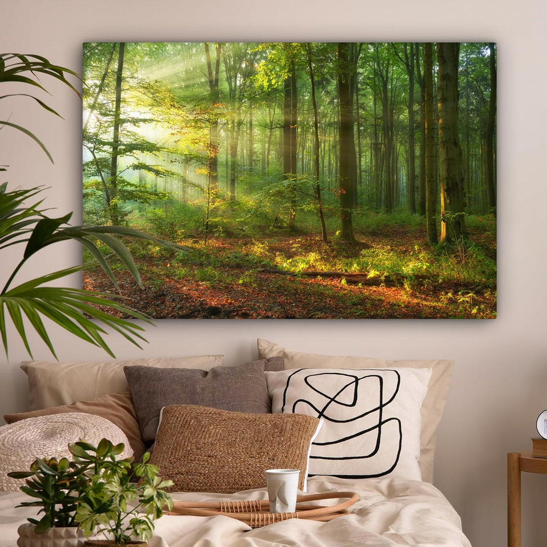 MuchoWow© Bild auf Leinwand Gross 120x80 cm XXL Schlafzimmer Bilder Wand Deko Wohnzimmer Modern Wand