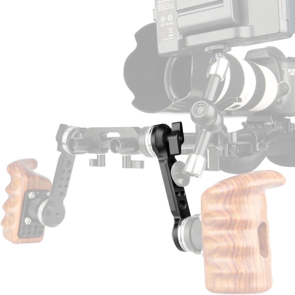 NICEYRIG Verlängerungs Arm mit Rosette für ARRI Standard Handgriff Ausrüstung mit Rosetten Halterung