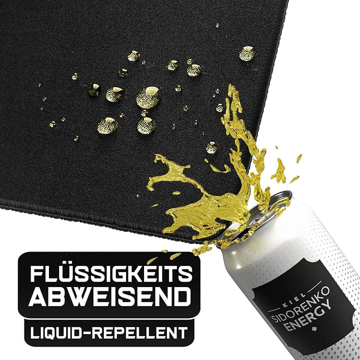 Sidorenko Gaming Mauspad XXL Grau - Grosses Mousepad 350x260 mm - rutschfeste Schreibtischunterlage