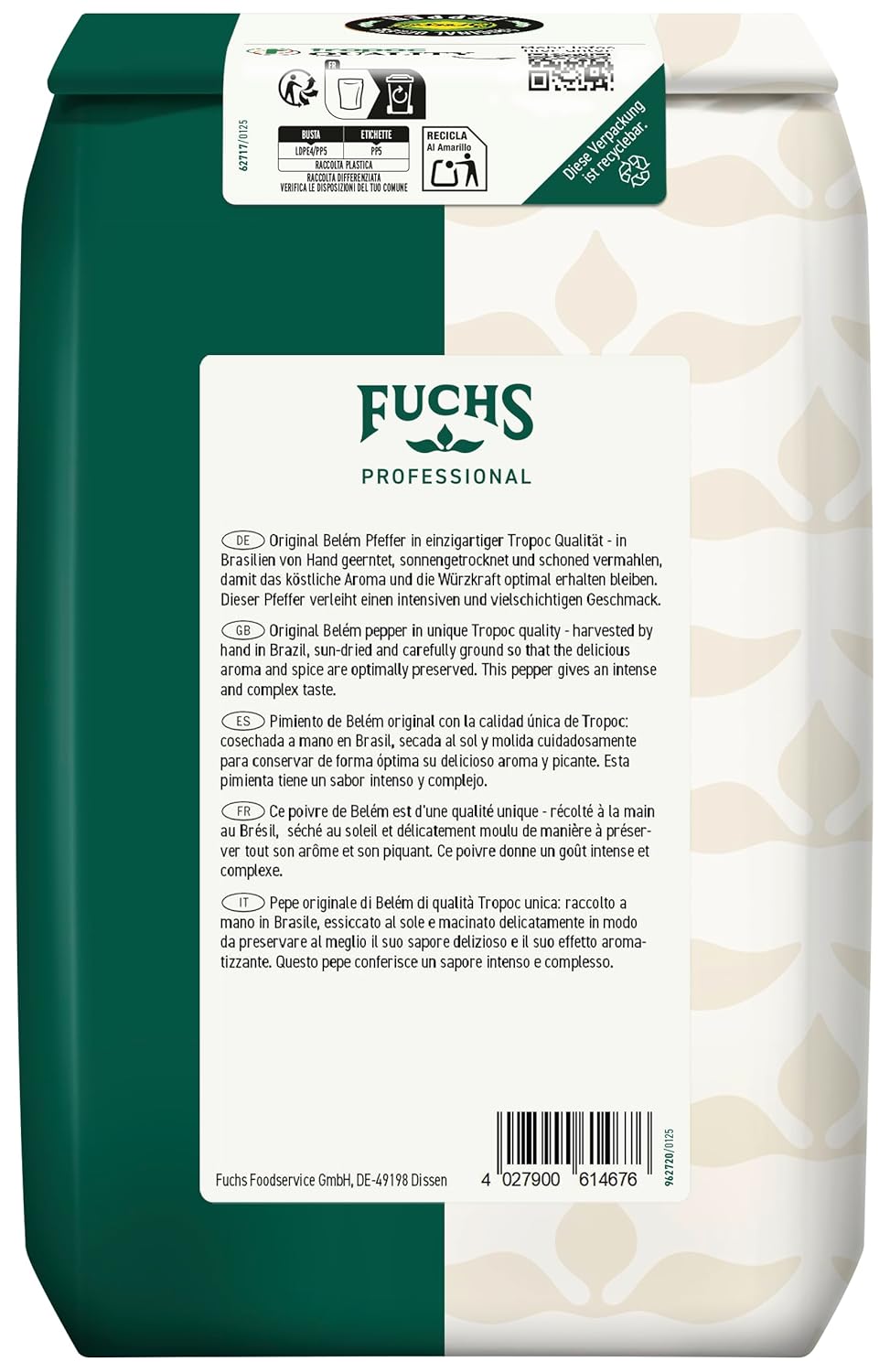 Fuchs Pfeffer schwarz gemahlen (1 x 1 kg)