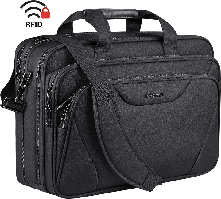 KROSER Laptop Tasche 18 Zoll Prämie Business Aktentasche Passt Bis Zu 17,3 Zoll Wasserabweisend Comp