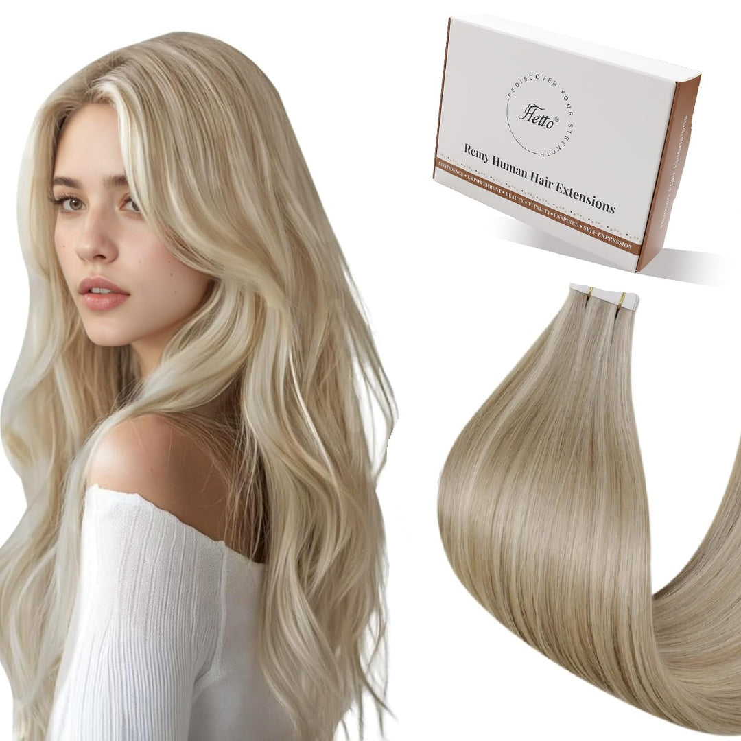 Hetto Tape in Echthaar Extensions Blond Echthaar Tape in Extensions Remy Echthaar Extensions Tape #1