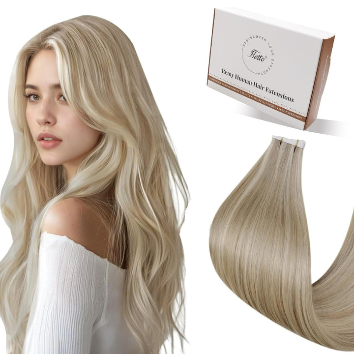 Hetto Tape in Echthaar Extensions Blond Echthaar Tape in Extensions Remy Echthaar Extensions Tape #1