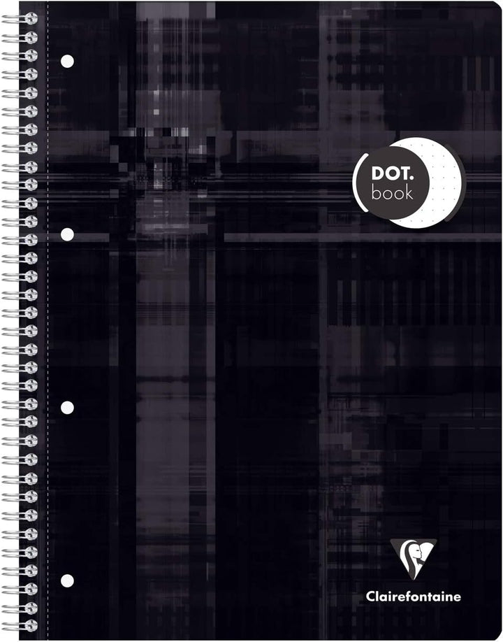 Clairefontaine 8253C - Packung mit 5 Collegeblöcken DIN A4+ mit Ringbuchlochung, 4-fach gelocht, 80