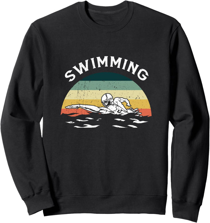 Vintage Schwimmer Retro Schwimmen Wassersport Athlet Sweatshirt