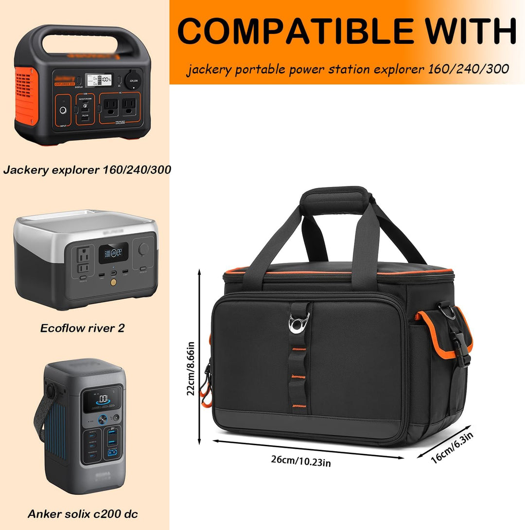 Tasche für Generator kompatibel mit Jackery Explorer 160/240/300/ Anker solix C200/C300 dc/ Ecoflow