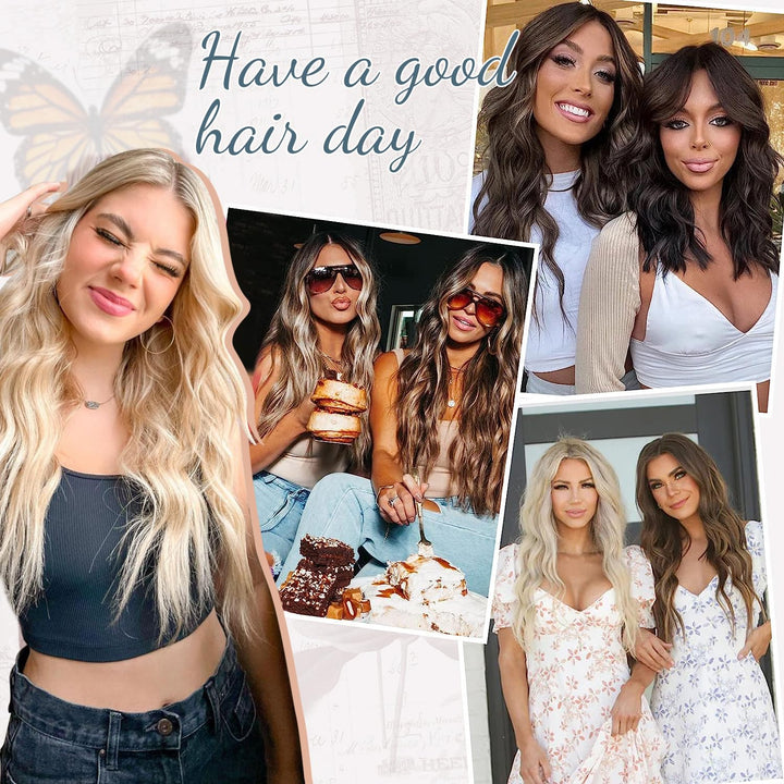 Ms Taj Invisible Secret Wire Extensions 50cm,Aschblonde Extensions lange mit Einstellbarer Grösse,ei