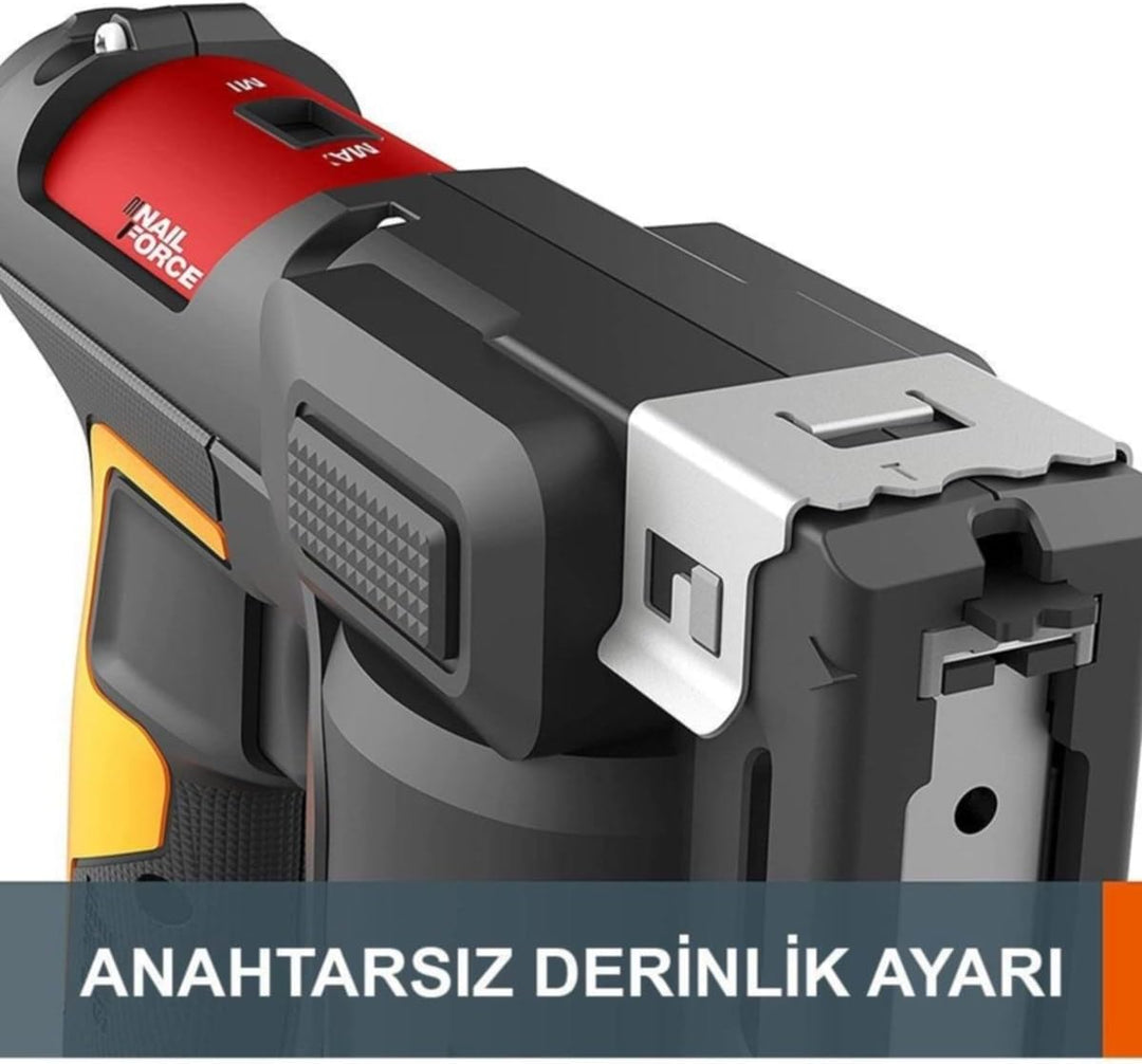 WORX WX843 NailForce Akku Nagler und Tacker 20V - für Nägel bis 15mm & Tackerklammer bis 10mm - einf