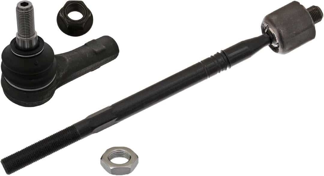 febi bilstein 37205 Spurstange mit Endstück, Mutter und Sicherungsmutter , 1 Stück Vorderachse links