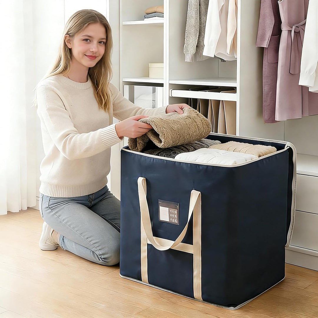 120 l Oxford-Aufbewahrungsbox Blau Wasserdichte, feuchtigkeitsbeständige Umzugstasche für Bettwäsche