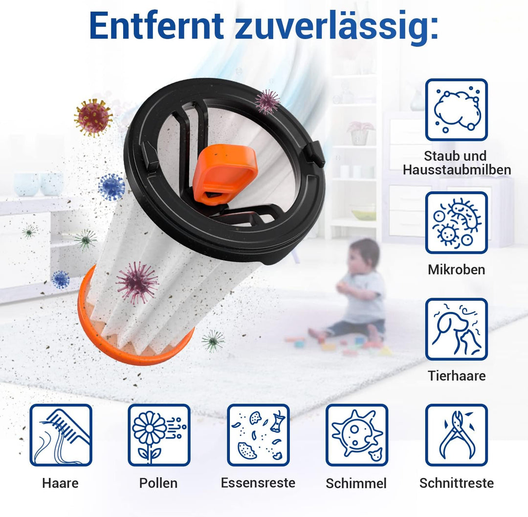 VIOKS 6 Stück Filter Ersatz für AEG Filter 900167153/7 Austauschfilter Ersatzfilter AEF144 für AEG C