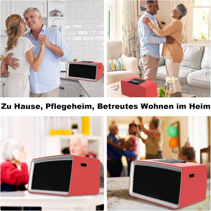 Einfacher Musikplayer für Senioren mit Demenz – Grosse-Tasten MP3 & Hörbuchplayer mit 32GB SD-Karte,