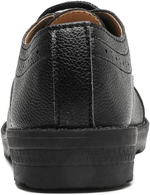 PPXID Jungen Schnürhalbschuhe Schule Uniform Hochzeit Anzugschuhe 21 EU Schwarz, 21 EU Schwarz