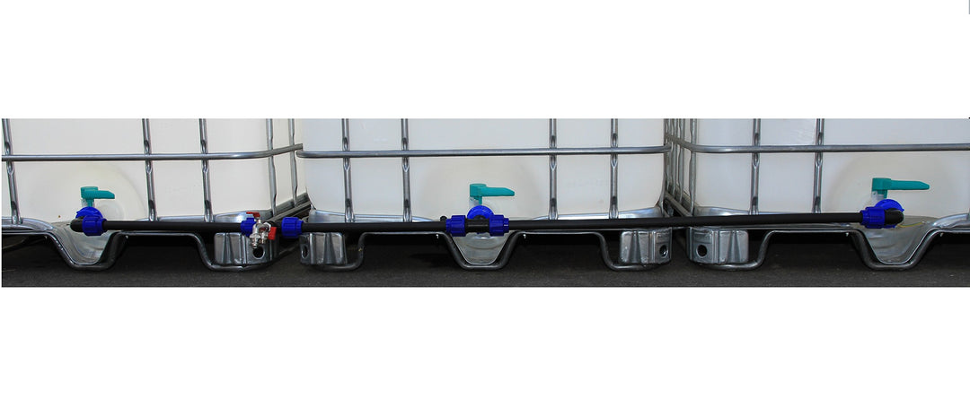 Verbindungsset Fuer IBC Tanks Regenwassertanks Regenfässern und Kanistern (Set für 3 Tanks)