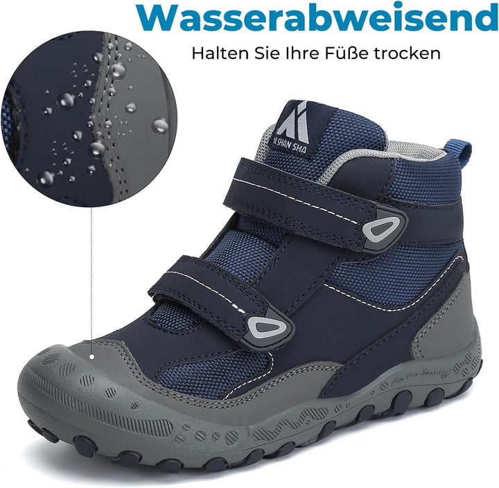 Mishansha Kinder Wanderschuhe Trekking Wanderstiefel Outdoor Trekkingschuhe 25 EU Signalblau, 25 EU
