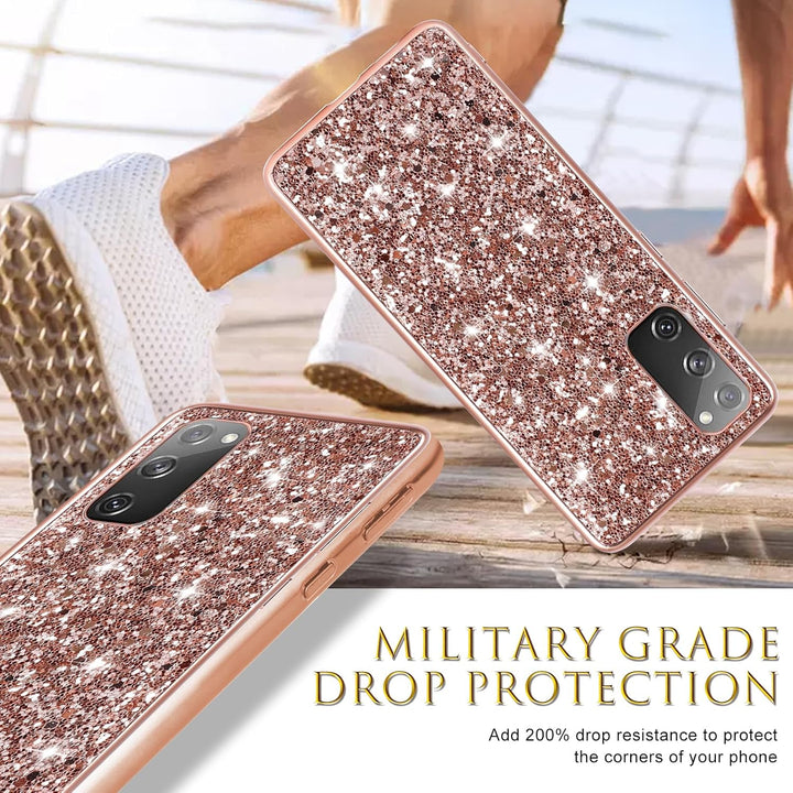 Hülle S20 FE Handyhülle für Samsung Galaxy S20 FE 5G Hülle Glitzer Bling Sparkle Ultra Dünn Schutzhü