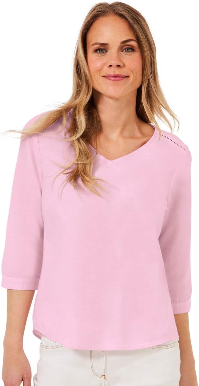 Cecil Damen Chambree Sommerbluse XS Soft Pink, XS Soft Pink