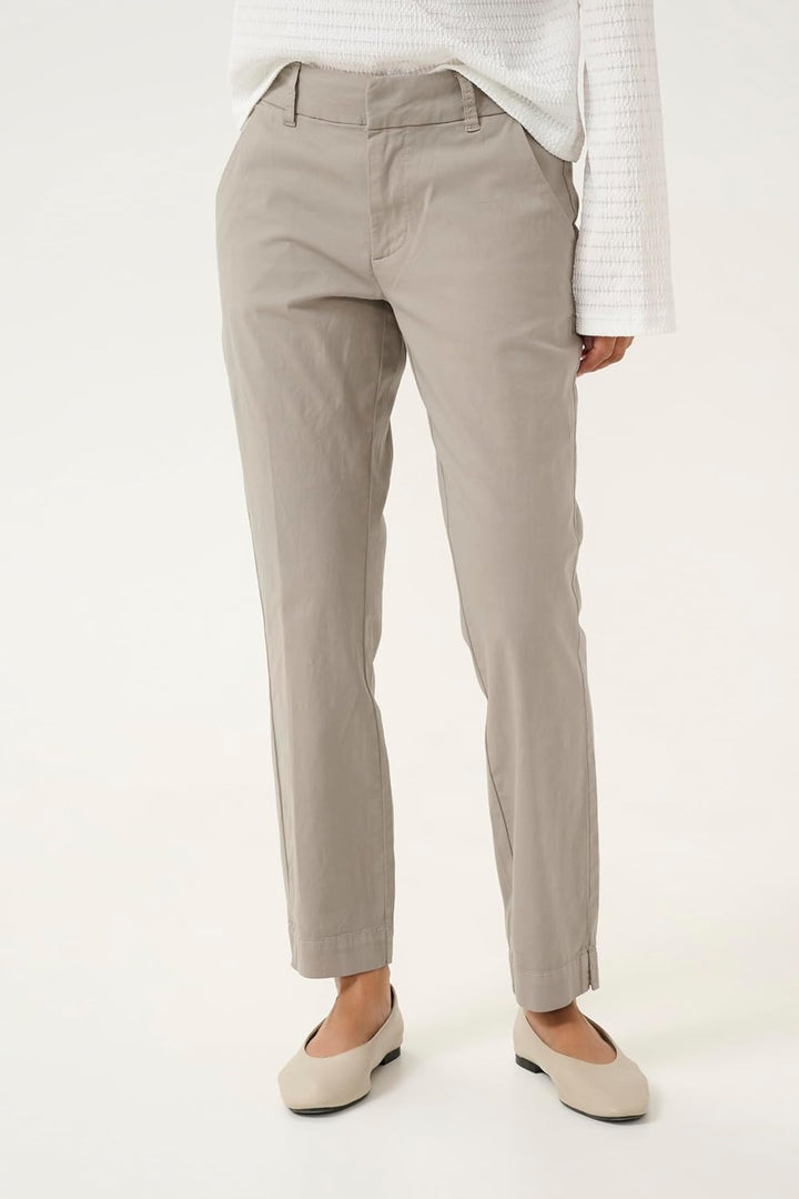 KAFFE Hose KAmette Damen Hose Elegant Elastische Taille Casual Anzughose 34 Elephant Skin, 34 Elepha