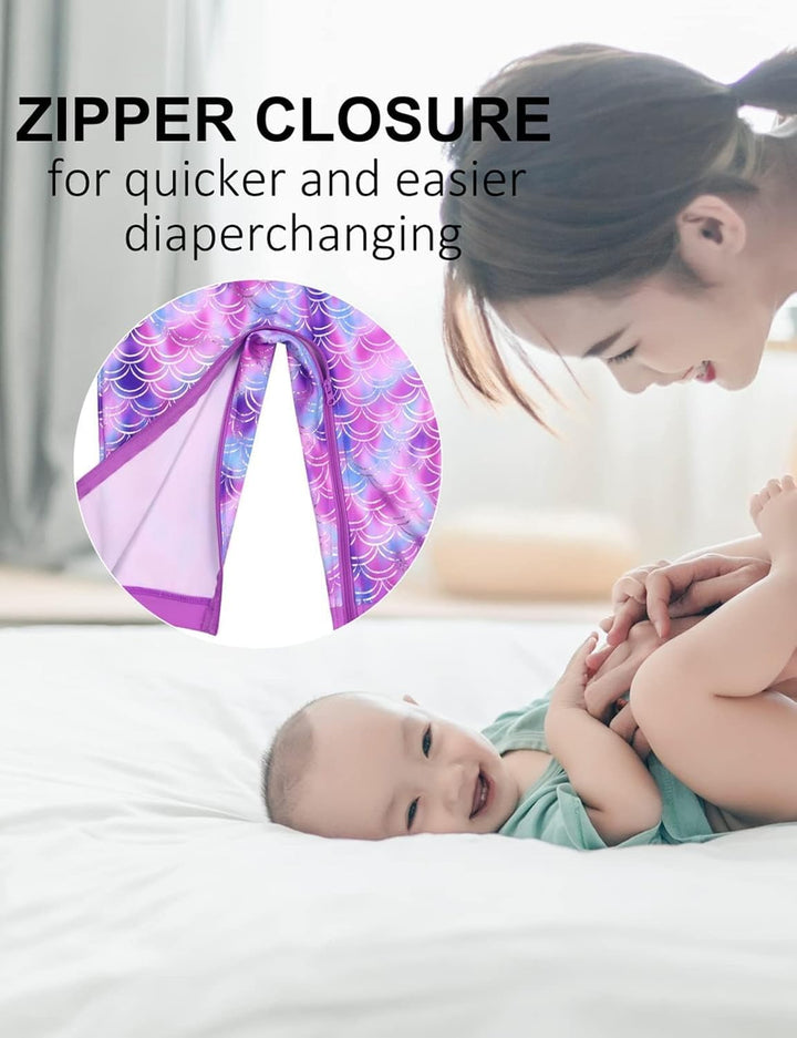 weVSwe Baby Mädchen Langarm Badeanzug UV-Schutz UPF 50+ Einteiler mit Kleinkind Sonnenhut Flap Cap 0