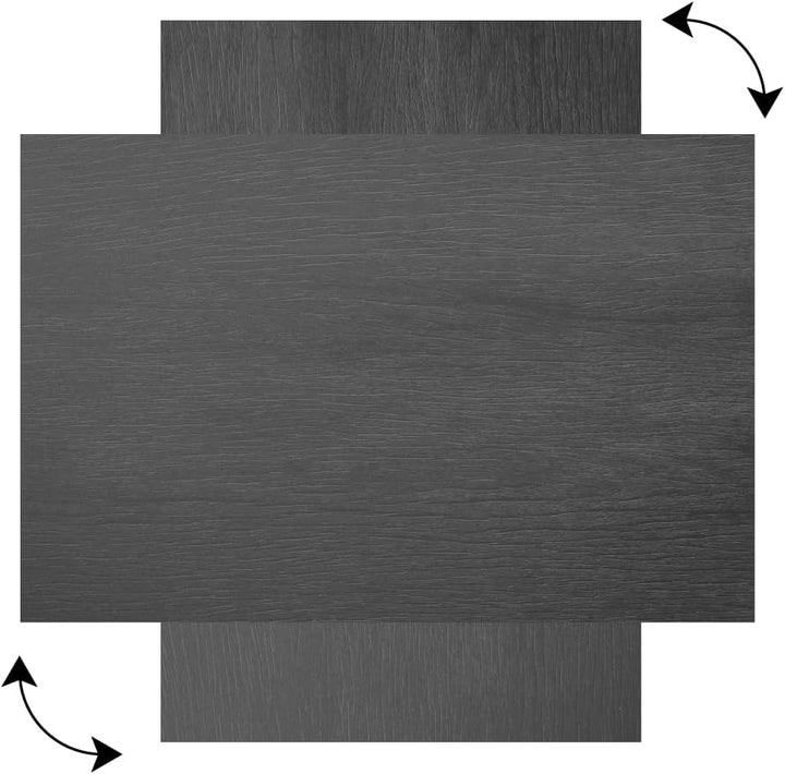 ALLboards Metallische Magnettafel GRAUES HOLZ 60x40cm MetalBoards Memoboard für jede Art von Magnete