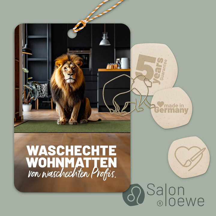 Salonloewe Fussmatte waschbar Hallo Läute 50x75 cm Eingangs-Matte witzig lustig Sprüche Comic Fussab