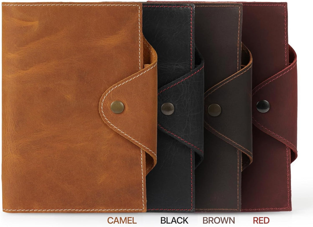 Londo Echtleder Schreibmappe Konferenzmappe mit Notizblock Notizblock und Schloss Kamel M, Kamel M