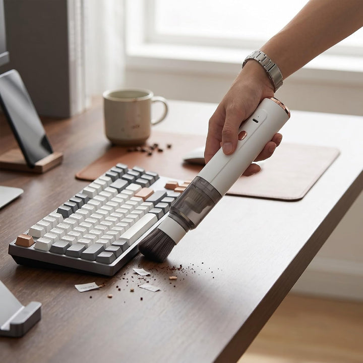 Topiky Kabelloser Kaffeemühlen-Staubsauger, Tragbarer Mini-Sauger für das Home-Office Im Auto, Wiede