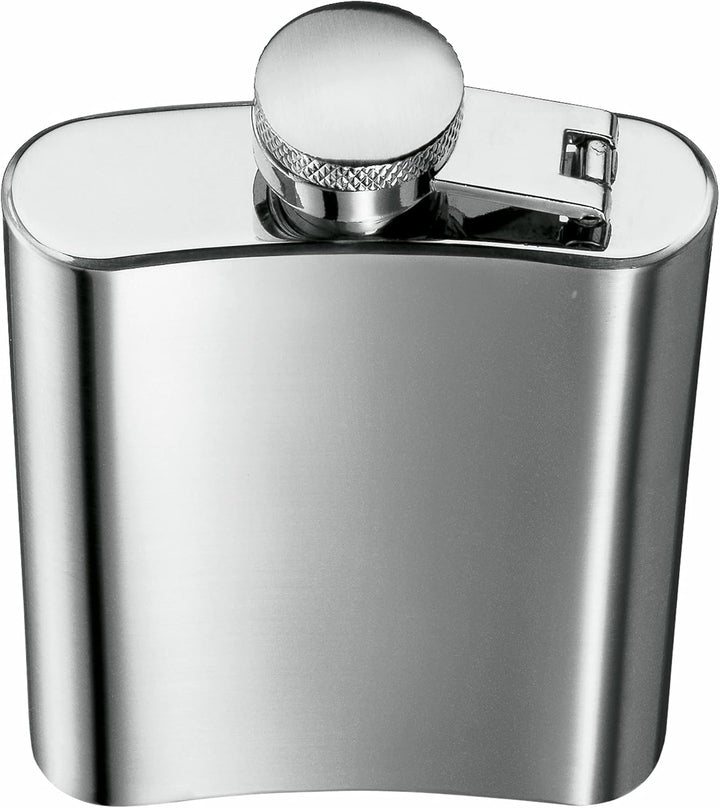 WMF Manhattan Flachmann Edelstahl 120 ml, 12cl, Cromargan Edelstahl mattiert, Flachmann klein, 12 x