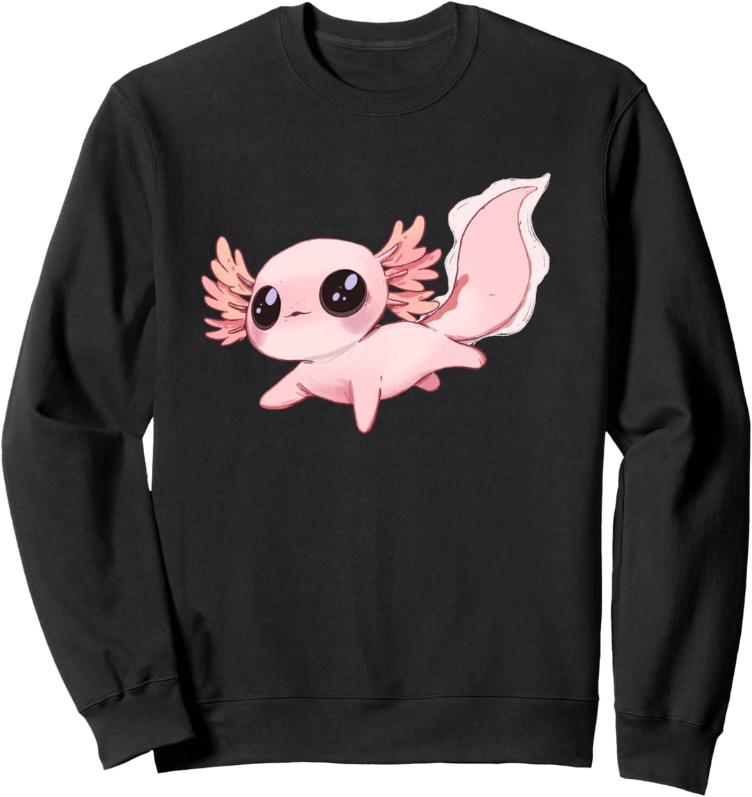 Baby Axolotl Kunst Kawaii Super süsses Exotisches Haus Tier Sweatshirt