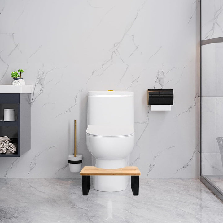Dokeno Toiletten Hocker, Fussbank Holz, Kackhocker für Erwachsene, Anti-Rutsch Klohocker, Toiletten