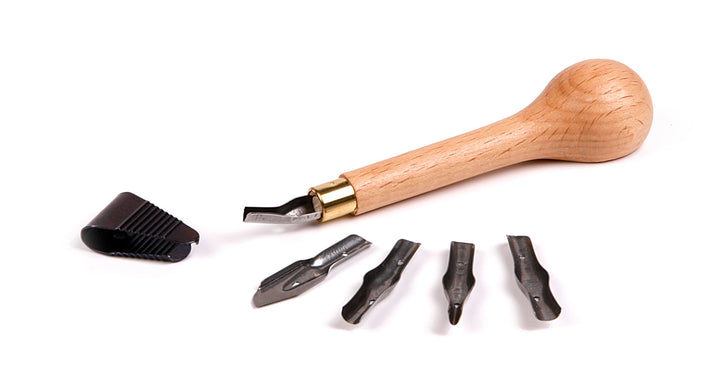 Brause 891B Linolschneider Set (mit 1 Handgriff, 5 linolfedern und 1 Federauszieher) Linolschnittbes