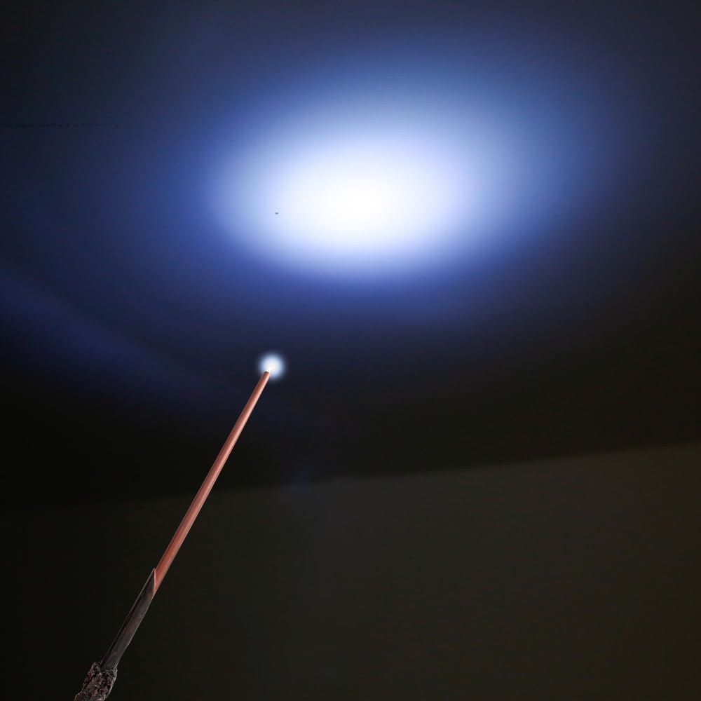 NAVESO 35CM Zauberstab mit Licht, USB Aufladung Zauberstab In Geschenkbox mit Zauberspruchkarte, Bah