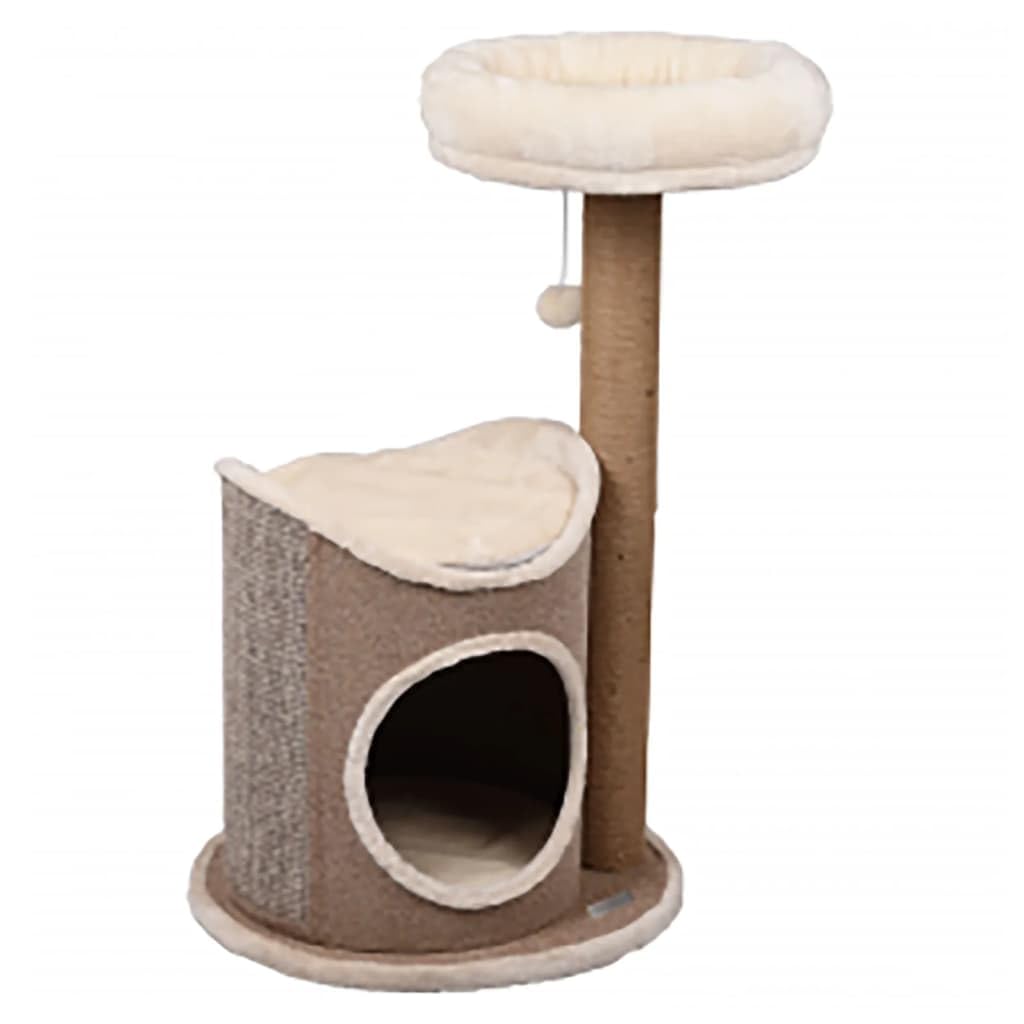kratztonne für Katzen – Flamingo Greta XL – 110 cm – Ø 45 cm – Sisal &amp; Plüsch – viele Rückzugsorte