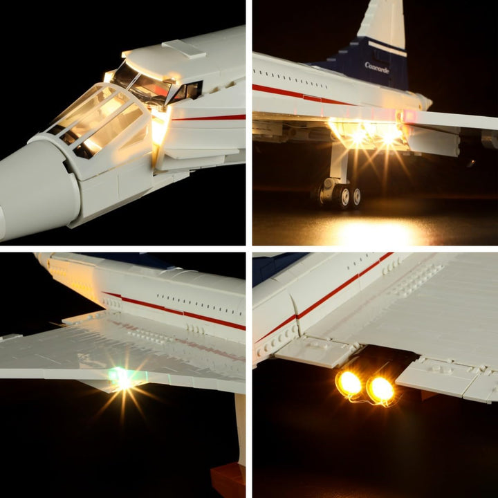 LIGHTAILING LED Licht für LEGO 10318 Concorde | LED-Beleuchtungsset, einfache Installation, versteck