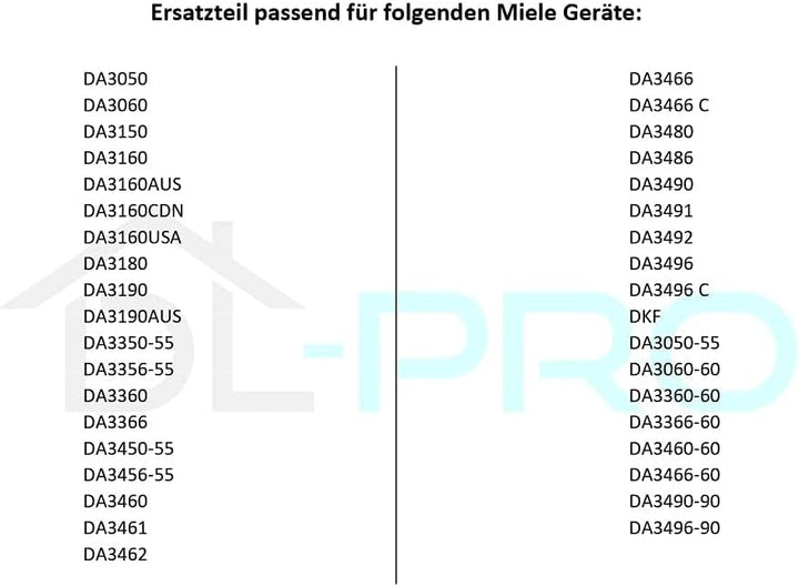 DL-pro Kohlefilter kompatibel mit Miele 6485741 DKF13-1 490x115mm Aktivkohlefilter Filter für Dunsta