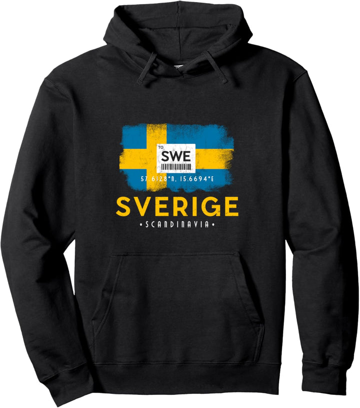 Sverige Schweden Flughafen Code Schwedisch Midsommar Pullover Hoodie