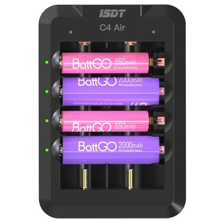 ISDT C4 Air Schnell Akkus Ladegerät,Universal-Haushalt Batterieladegerät mit Bluetooth-APP-Verbindun